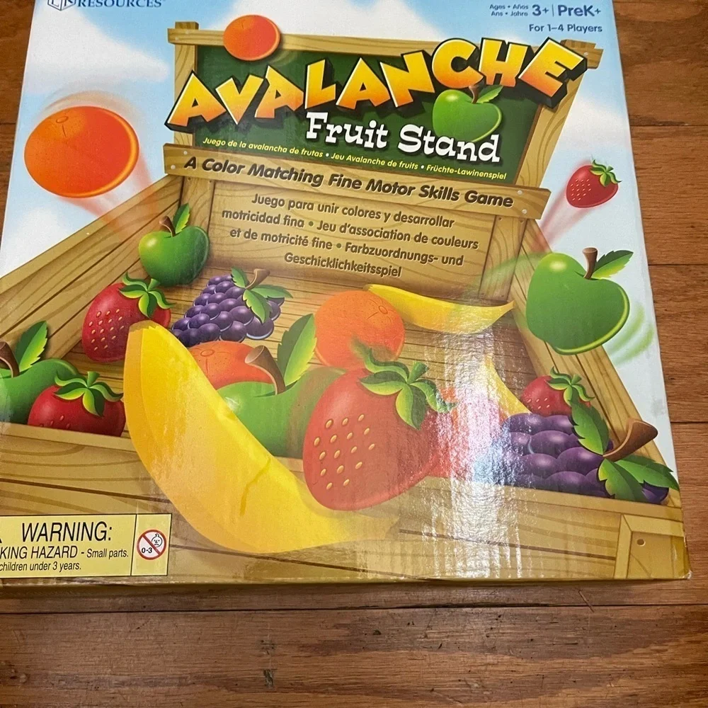 Avalanche Fruit Stand Game Learning Resources Ages 3+ Colors Dexterity  - Read
